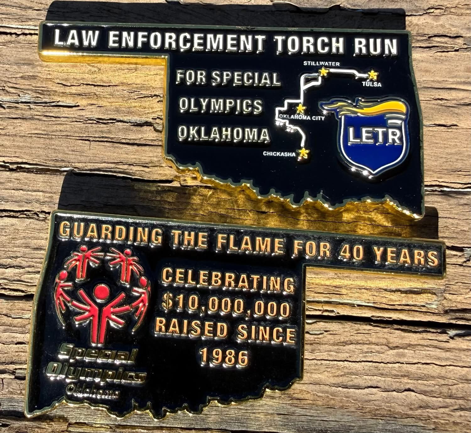 Custom coin — Law Enforcement Torch Run by Bison Challenge Coins