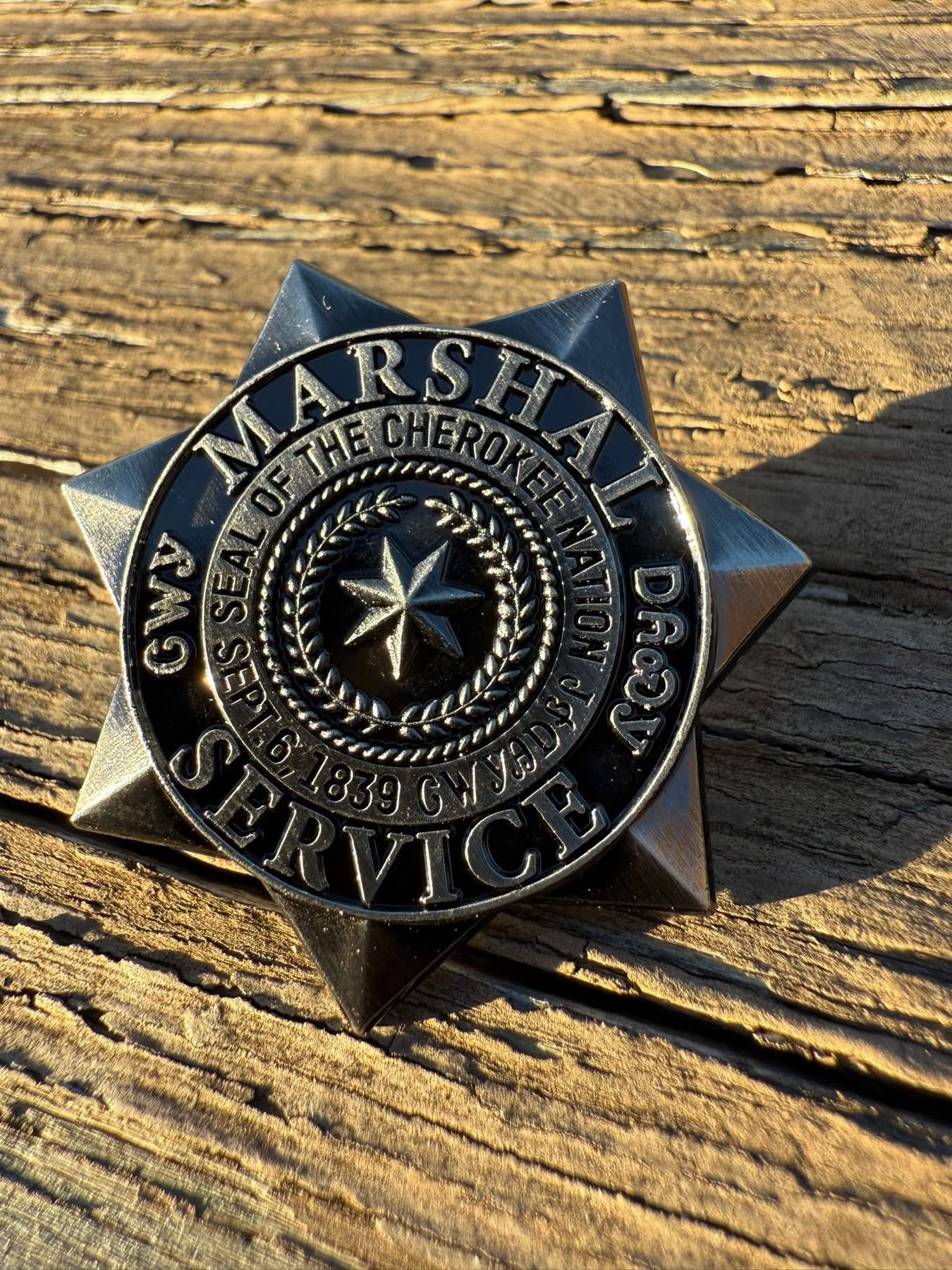 Custom challenge coin or patch — Cherokee Nation Marshal crafted by Bison Challenge Coins