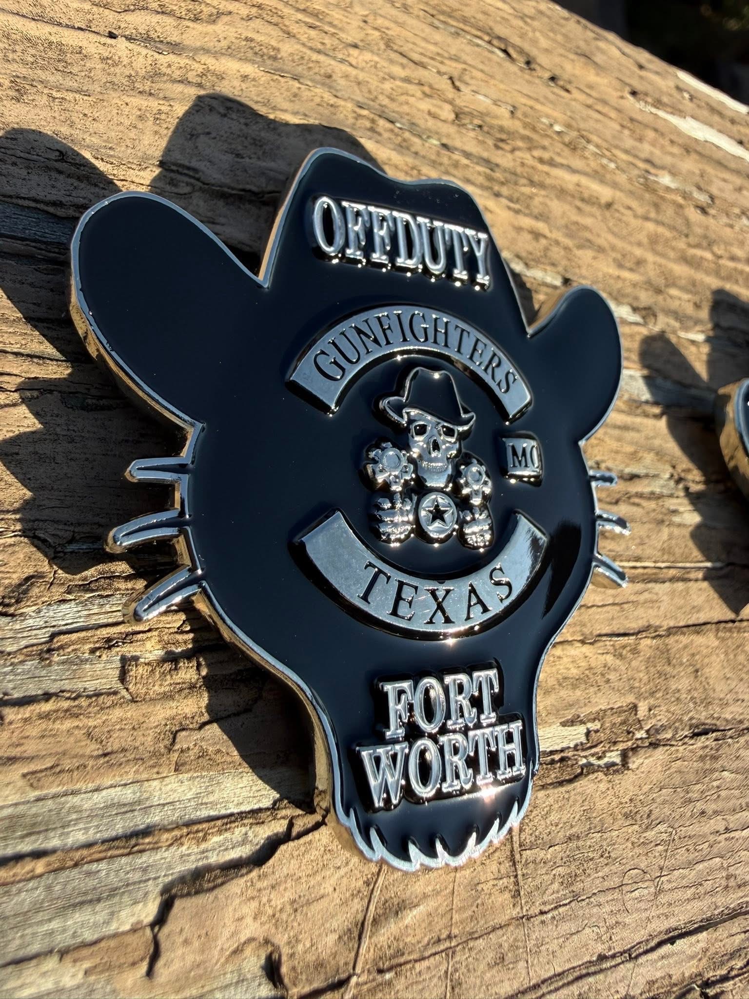 Custom coin — Off-Duty Gunfighters MC by Bison Challenge Coins
