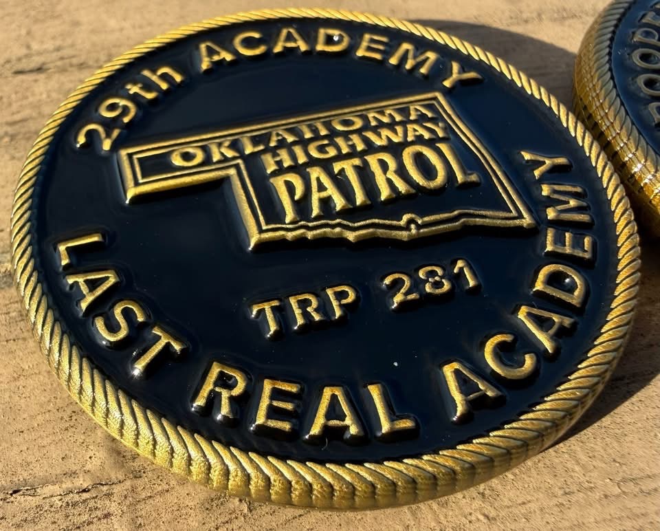 Custom coin — Oklahoma Highway Patrol Academy by Bison Challenge Coins