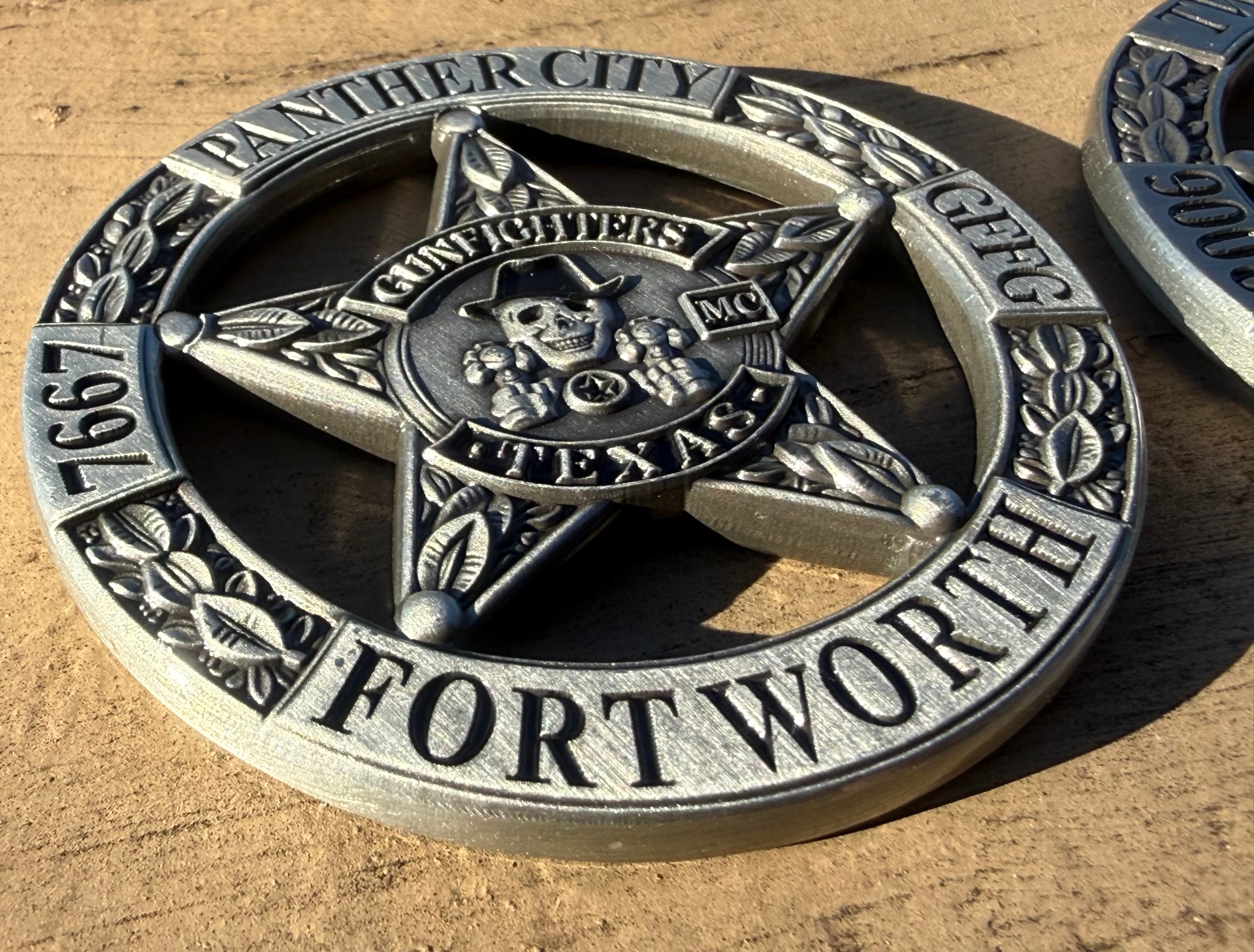 Custom coin — Panther City Fort Worth — Detail by Bison Challenge Coins