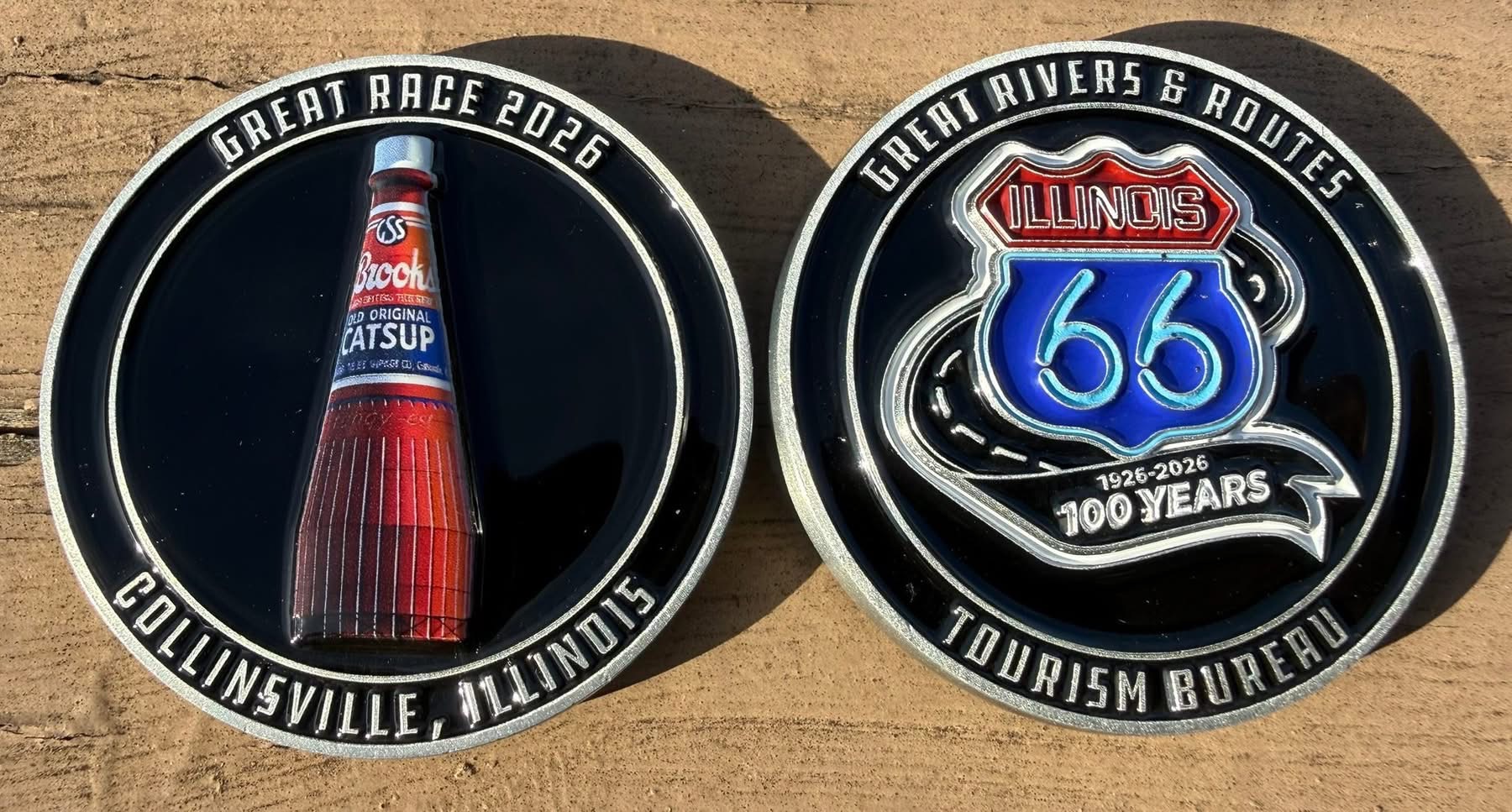 Custom coin — Great Race 2026 — Collinsville by Bison Challenge Coins