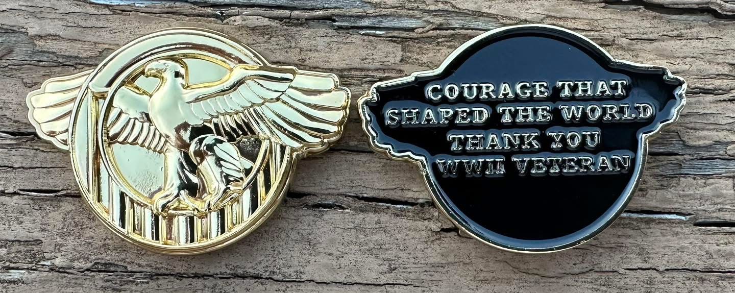 Custom coin — WWII Veteran Tribute by Bison Challenge Coins